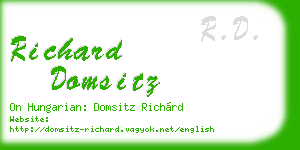richard domsitz business card